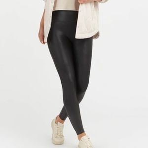 Spanx Leggings. Faux leather. Thick waist band. Size Small.